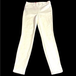Spanx White Skinny Jeans Size Medium Denim Compression Stretch Pull On